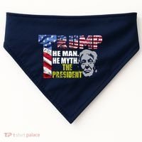 Trump - The Man The Myth The President USA-Made Doggie Bandana thumb 0