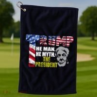 Trump - The Man The Myth The President Golf Towel thumb 1