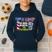 Trump - The Man The Myth The President Kids Hoodie thumb 2