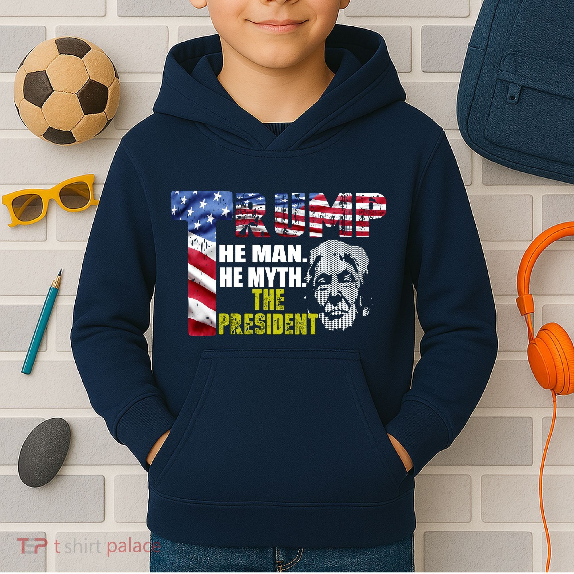 Trump - The Man The Myth The President Kids Hoodie