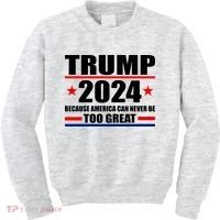 Trump 2024 Because America Can Never Be Too Great Kids Sweatshirt thumb 0