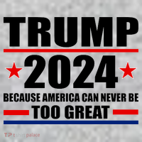 Trump 2024 Because America Can Never Be Too Great Kids Sweatshirt thumb 2