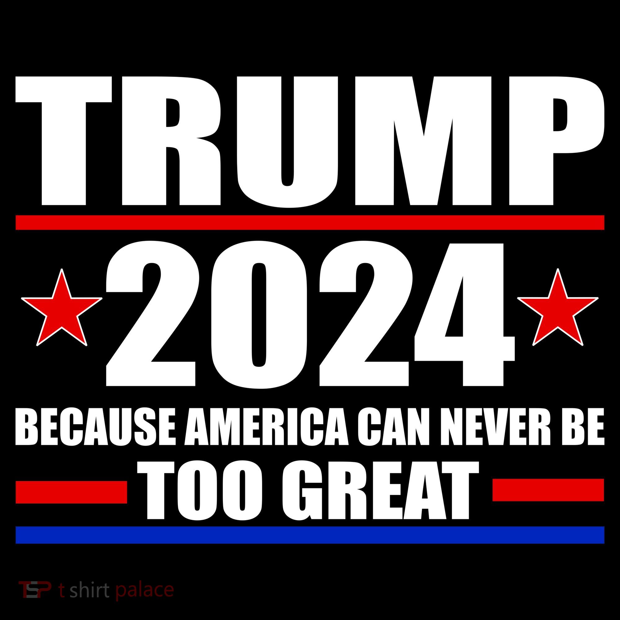 Trump 2024 Because America Can Never Be Too Great Women's Hoodie