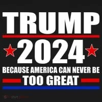Trump 2024 Because America Can Never Be Too Great Ornament thumb 1