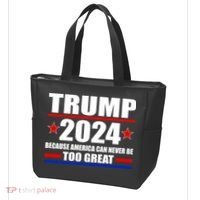 Trump 2024 Because America Can Never Be Too Great Tote Bag thumb 3