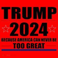 Trump 2024 Because America Can Never Be Too Great Santa Hat thumb 1
