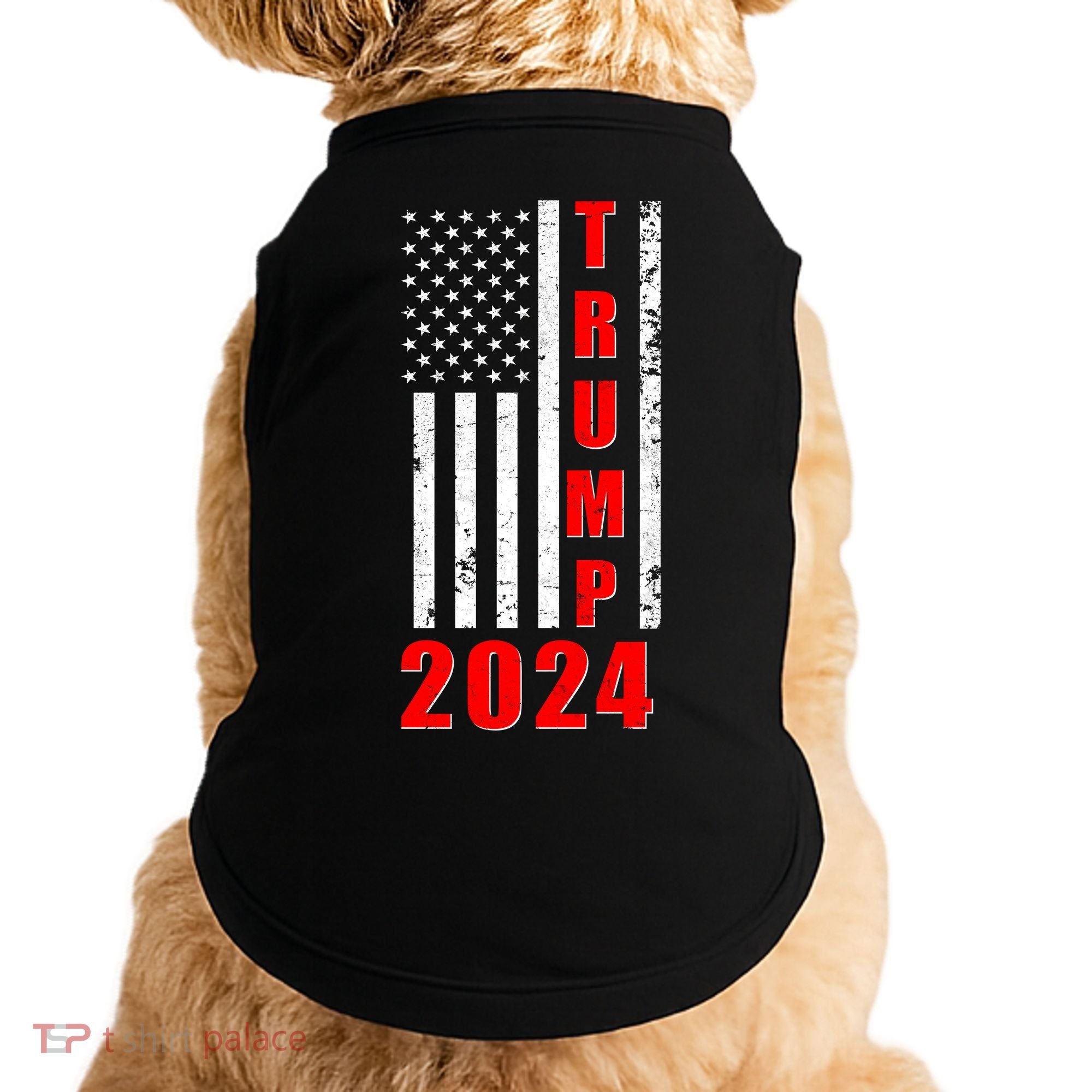 Trump 2024 Election Distressed US Flag Doggie Tank