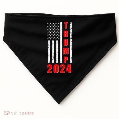Trump 2024 Election Distressed US Flag USA-Made Doggie Bandana