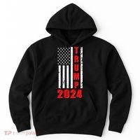 Trump 2024 Election Distressed US Flag Hoodie thumb 0