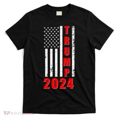 Trump 2024 Election Distressed US Flag T-Shirt
