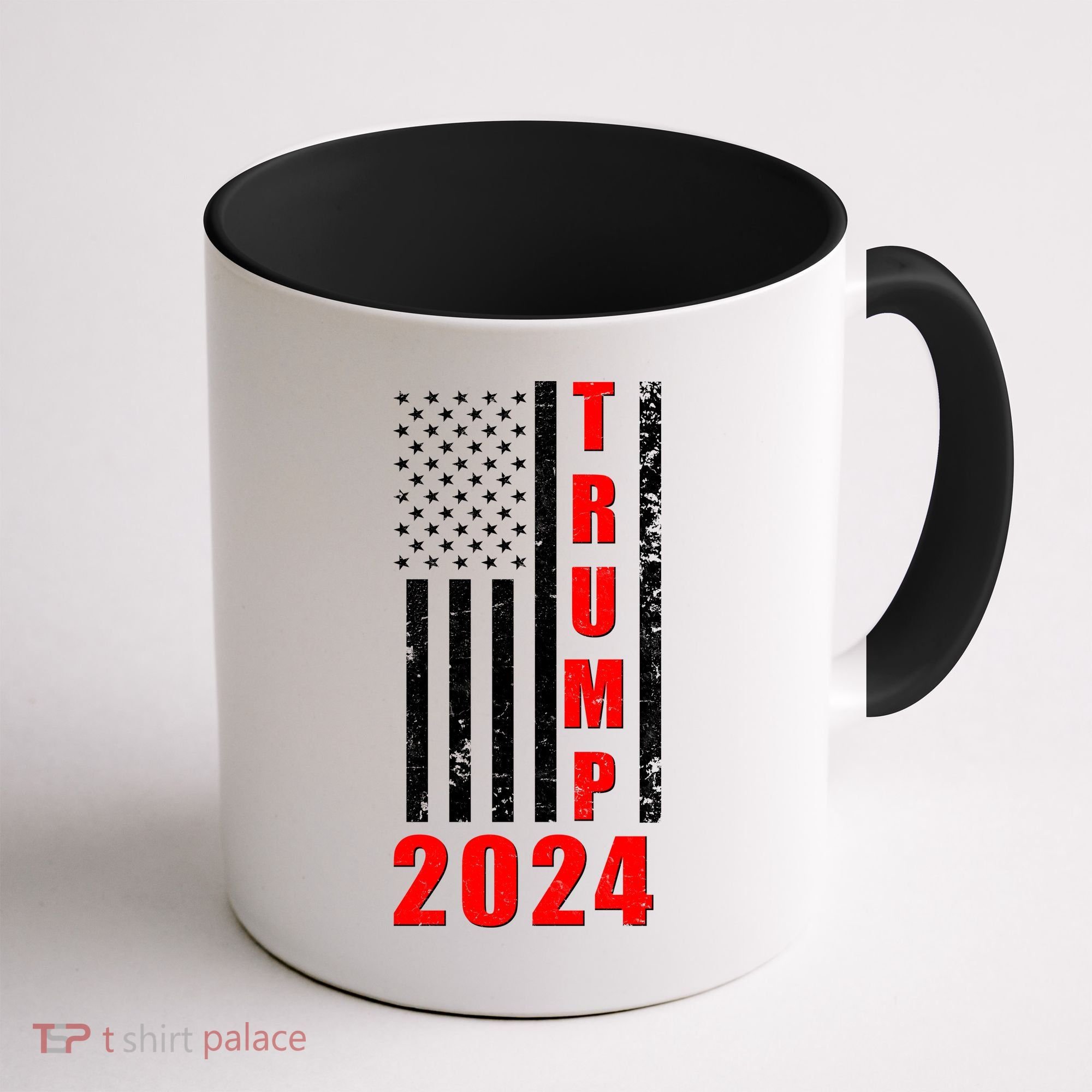 Trump 2024 Election Distressed US Flag Coffee Mug