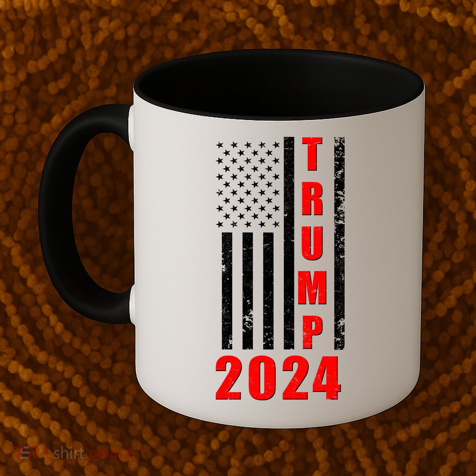 Trump 2024 Election Distressed US Flag Coffee Mug