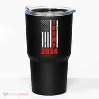 Trump 2024 Election Distressed US Flag Tumbler thumb 0