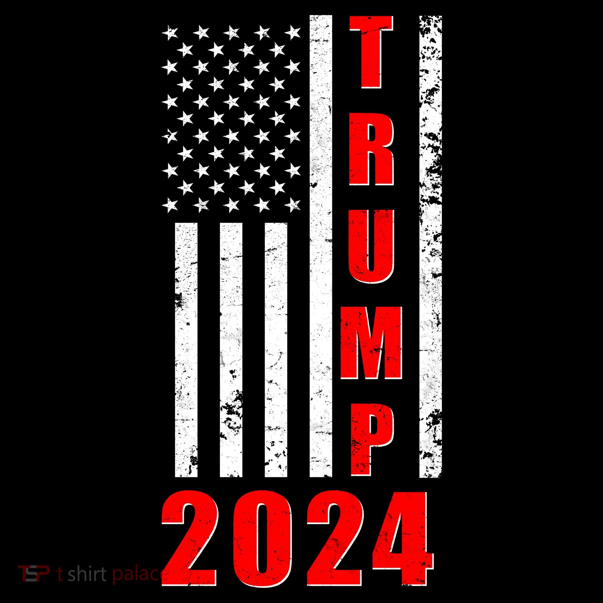 Trump 2024 Election Distressed US Flag Ornament