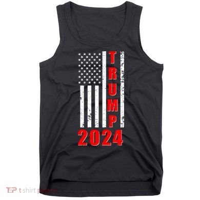 Trump 2024 Election Distressed US Flag Tank Top