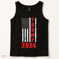 Trump 2024 Election Distressed US Flag Tank Top thumb 2