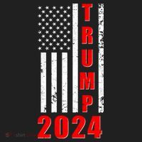Trump 2024 Election Distressed US Flag Golf Towel thumb 3