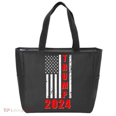 Trump 2024 Election Distressed US Flag Tote Bag