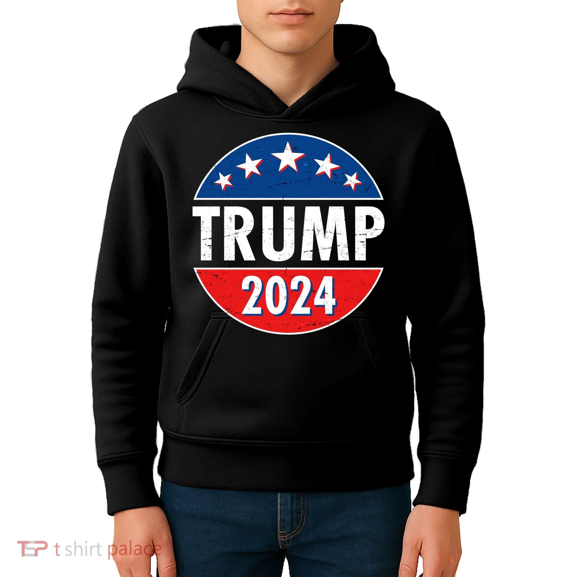 Trump 2024 Election Emblem Kids Hoodie