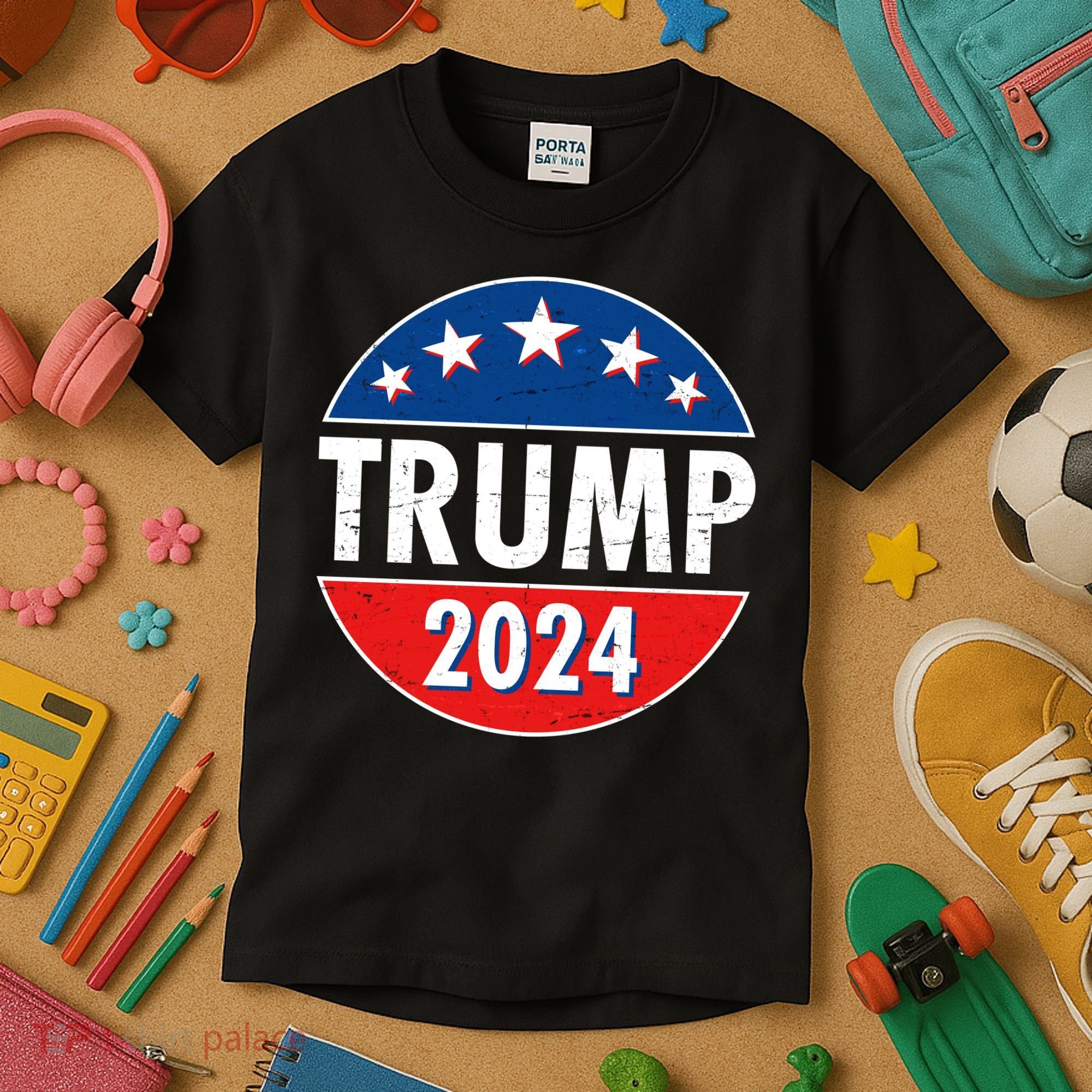 Trump 2024 Election Emblem Kids T-Shirt