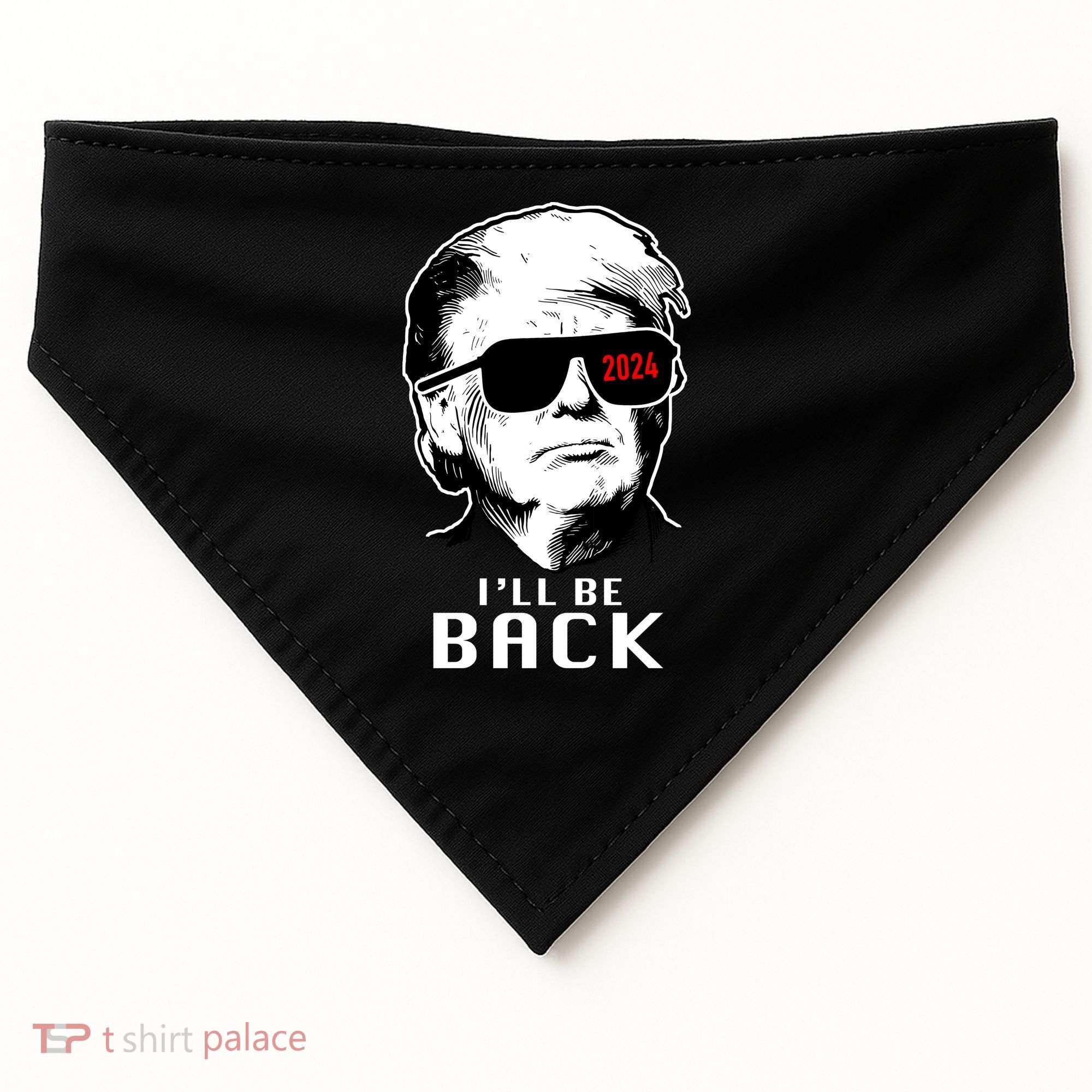 Trump 2024 I'll Be Back USA-Made Doggie Bandana