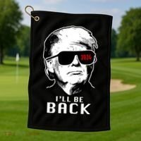 Trump 2024 I'll Be Back Golf Towel thumb 1