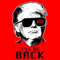 Trump 2024 I'll Be Back Santa Hat thumb 1