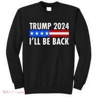 Trump 2024 I'll Be Back US Flag logo Sweatshirt thumb 0