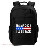 Trump 2024 I'll Be Back US Flag logo Backpack thumb 0