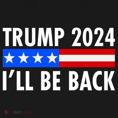 Trump 2024 I'll Be Back US Flag logo Backpack