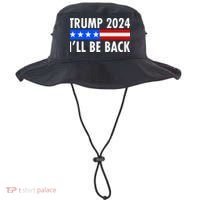 Trump 2024 I'll Be Back US Flag logo Bucket Hat thumb 0