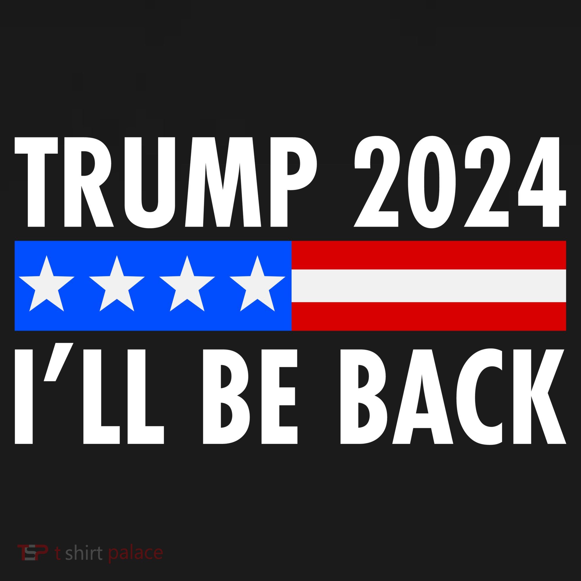 Trump 2024 I'll Be Back US Flag logo Pajama Set