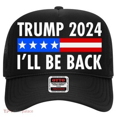 Trump 2024 I'll Be Back US Flag logo Hat