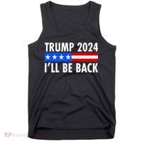 Trump 2024 I'll Be Back US Flag logo Tank Top thumb 0