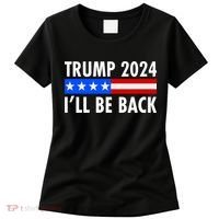 Trump 2024 I'll Be Back US Flag logo Women's T-Shirt thumb 0