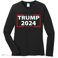 Trump 2024 Logo Women's Long Sleeve Shirt thumb 0