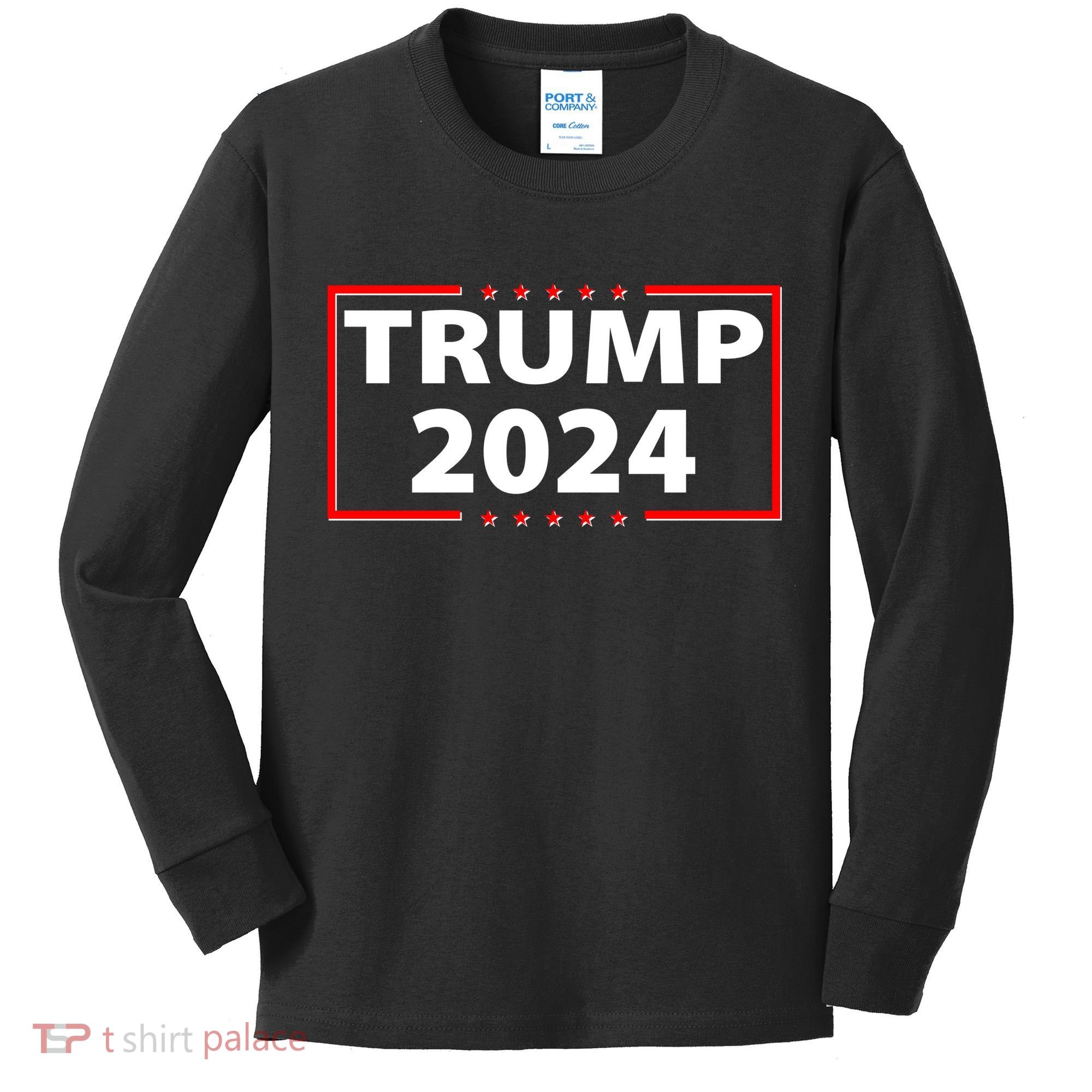 Trump 2024 Logo Kids Long Sleeve Shirt