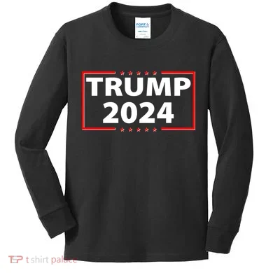 Trump 2024 Logo Kids Long Sleeve Shirt