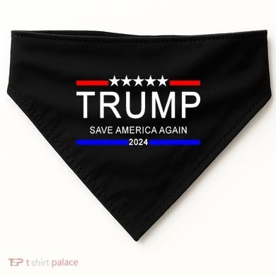 Trump 2024 Save America USA-Made Doggie Bandana