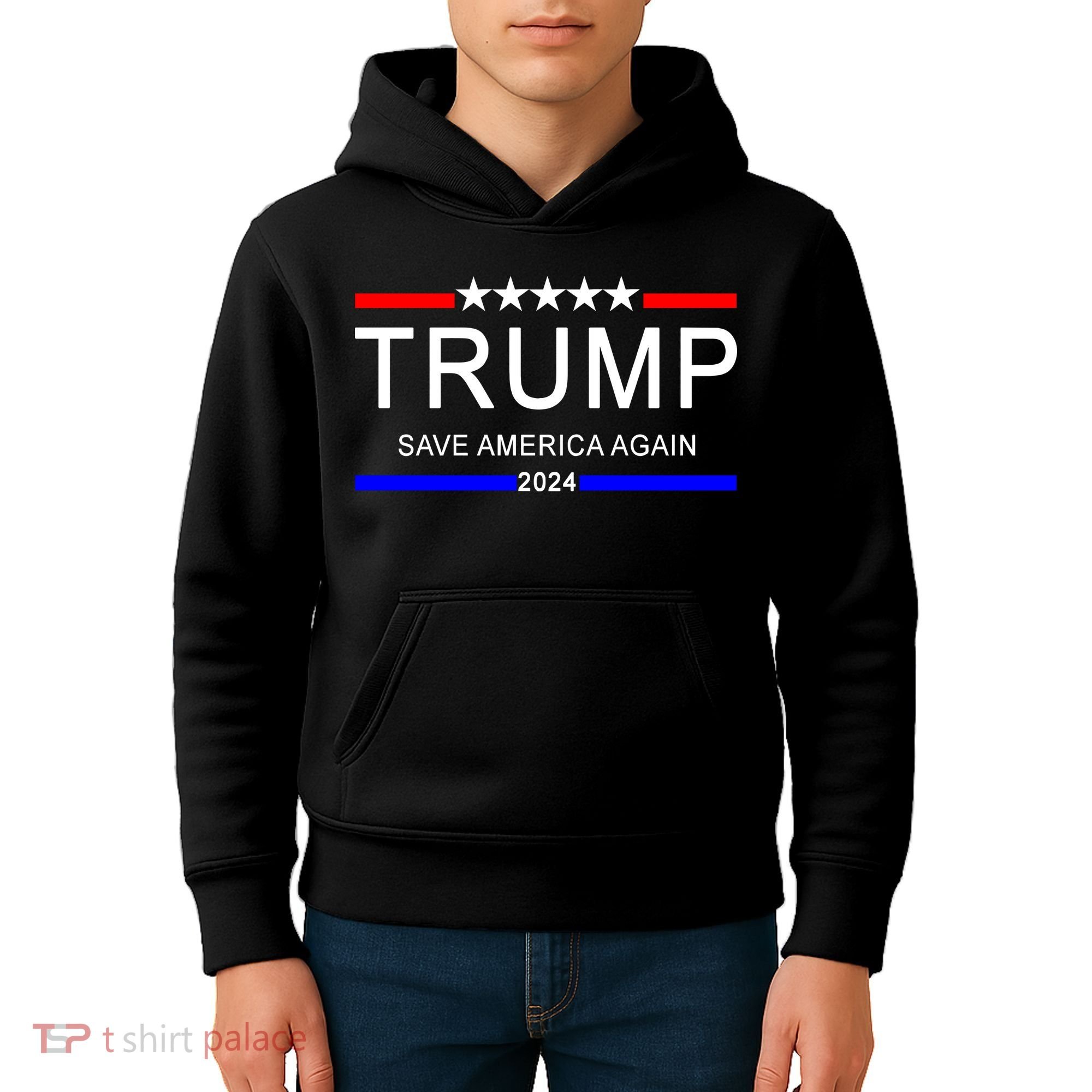 Trump 2024 Save America Kids Hoodie