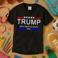 Trump 2024 Save America Kids T-Shirt thumb 3