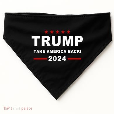 Trump 2024 Take America Back! USA-Made Doggie Bandana