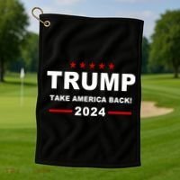 Trump 2024 Take America Back! Golf Towel thumb 1