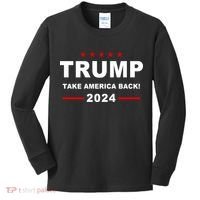 Trump 2024 Take America Back! Kids Long Sleeve Shirt thumb 0