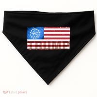 Trump 45 Betsy Ross 13 Original Colonies Flag USA-Made Doggie Bandana thumb 0