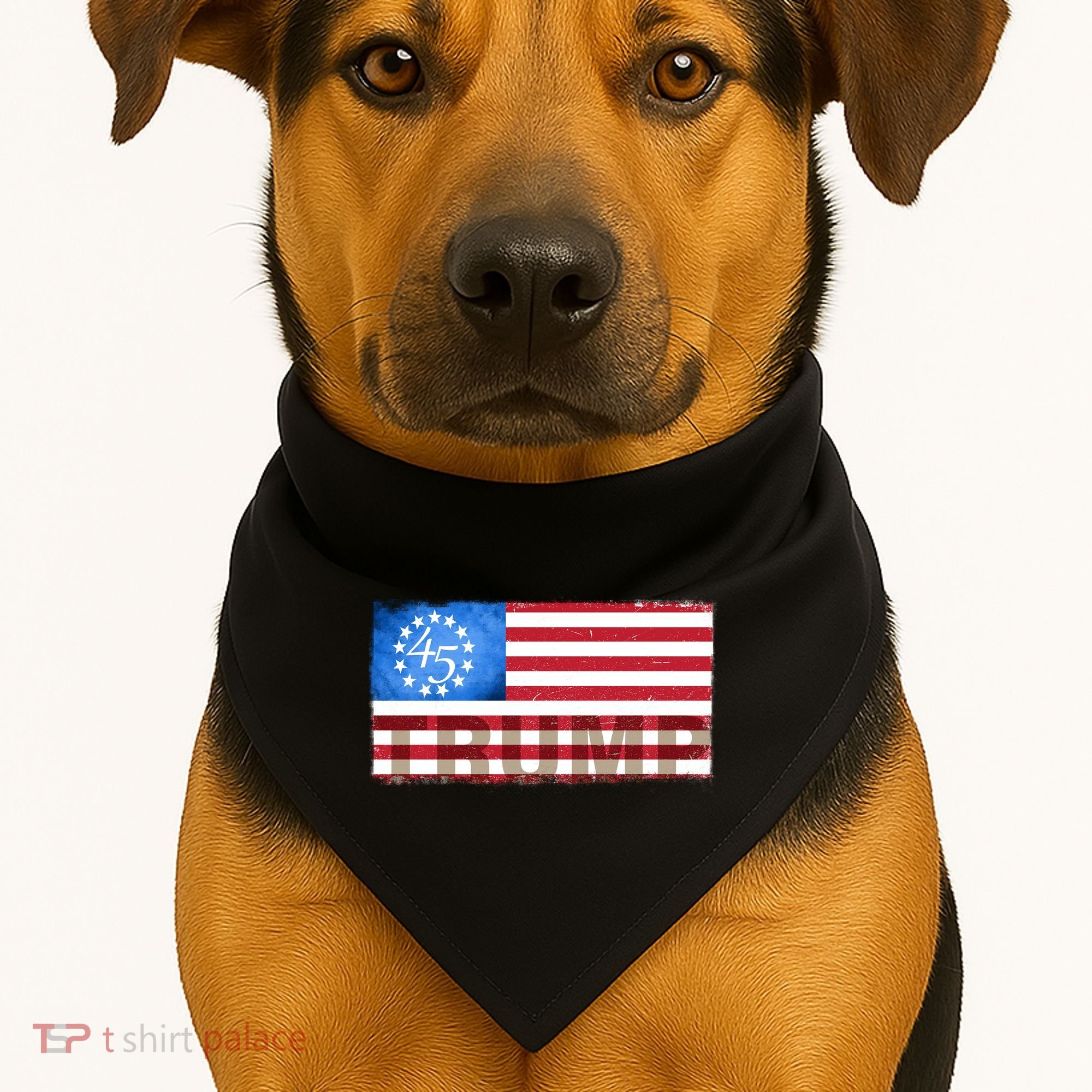 Trump 45 Betsy Ross 13 Original Colonies Flag USA-Made Doggie Bandana
