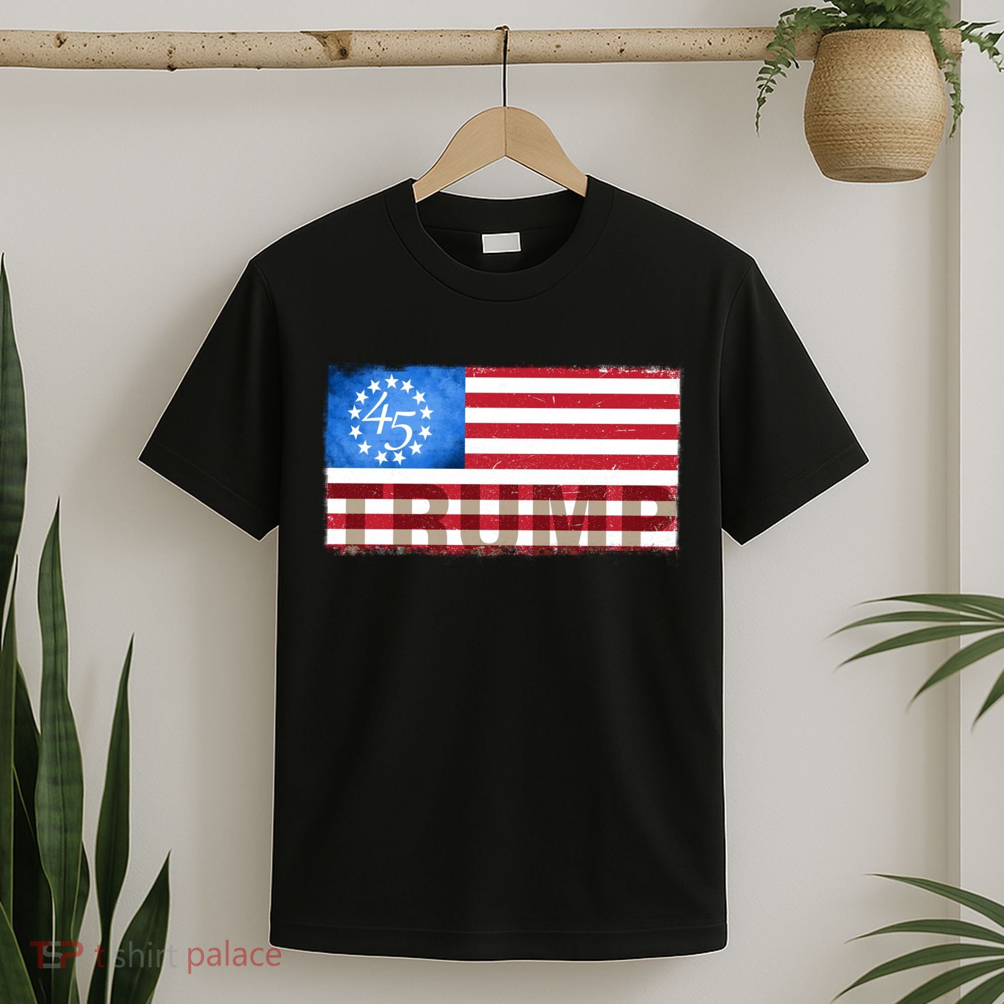 Trump 45 Betsy Ross 13 Original Colonies Flag T-Shirt