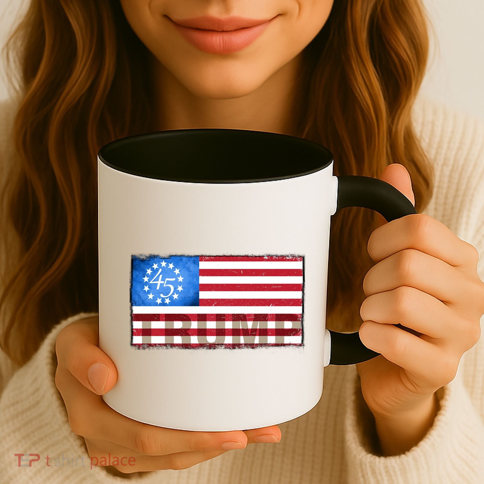 Trump 45 Betsy Ross 13 Original Colonies Flag Coffee Mug