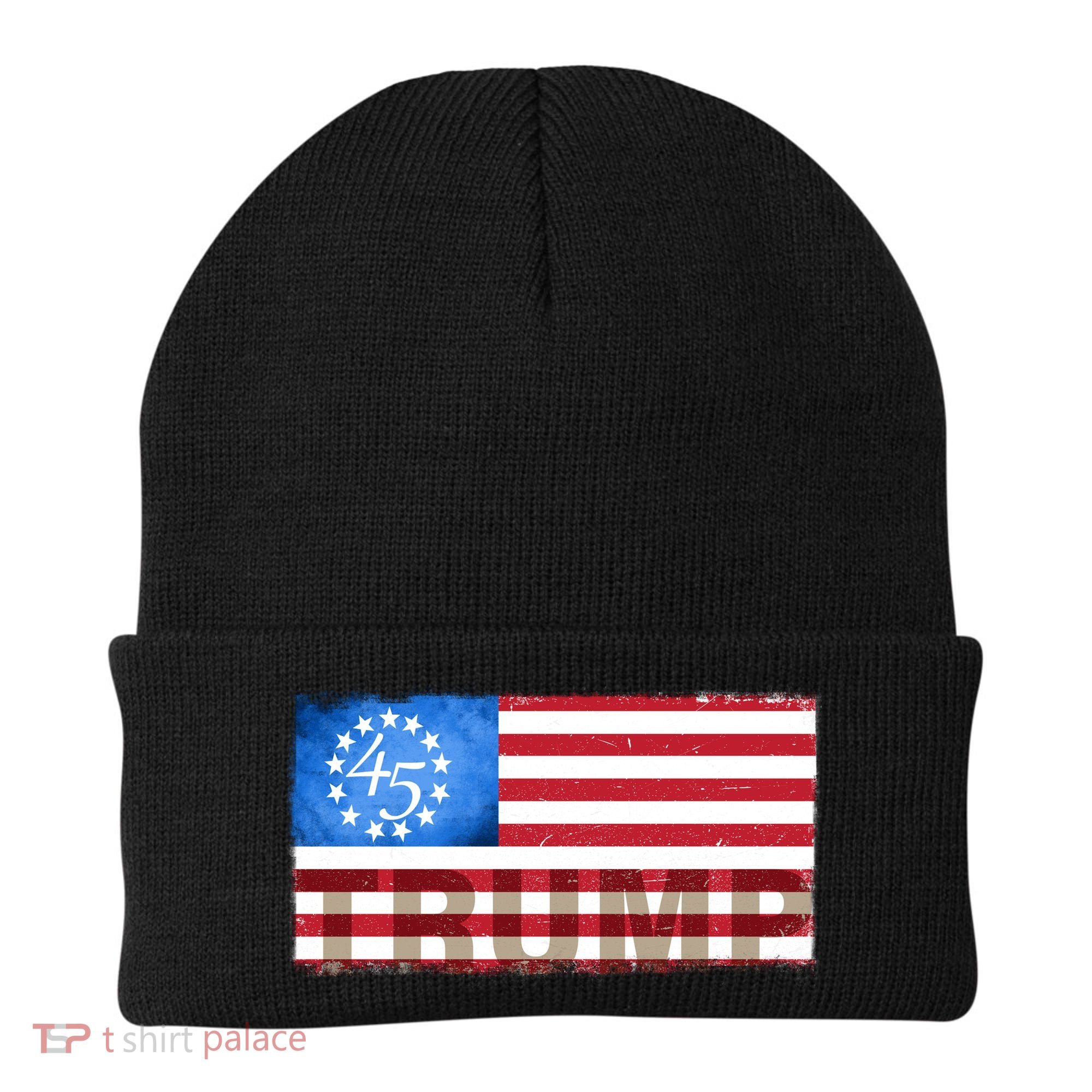 Trump 45 Betsy Ross 13 Original Colonies Flag Beanie