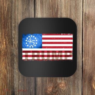 Trump 45 Betsy Ross 13 Original Colonies Flag Coaster
